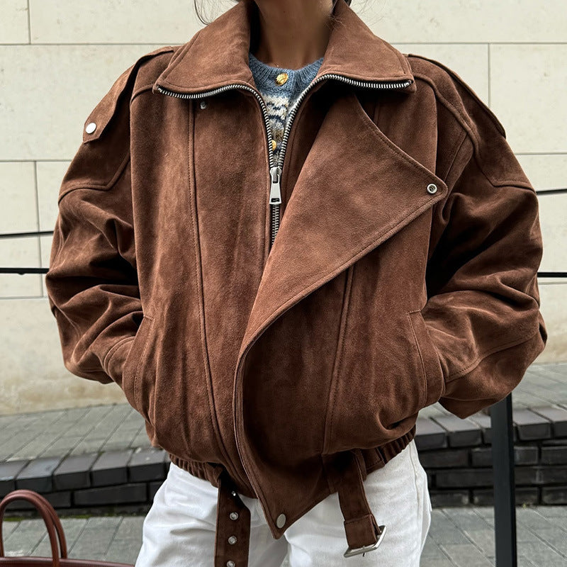 Women's Casual Zip Up Jacket, Fall Long Sleeve Outerwear Coat With Pockets